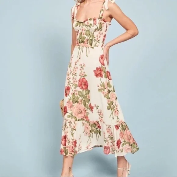 Reformation Nikita Floral Midi Dress 6 - Picture 5 of 8
